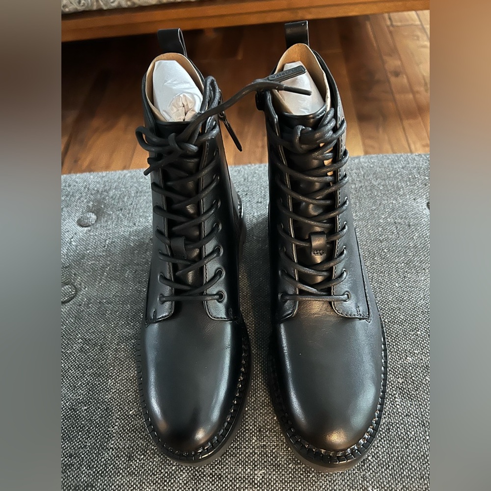 Vince Cabria Lug Sole Boots- Size 7- Black